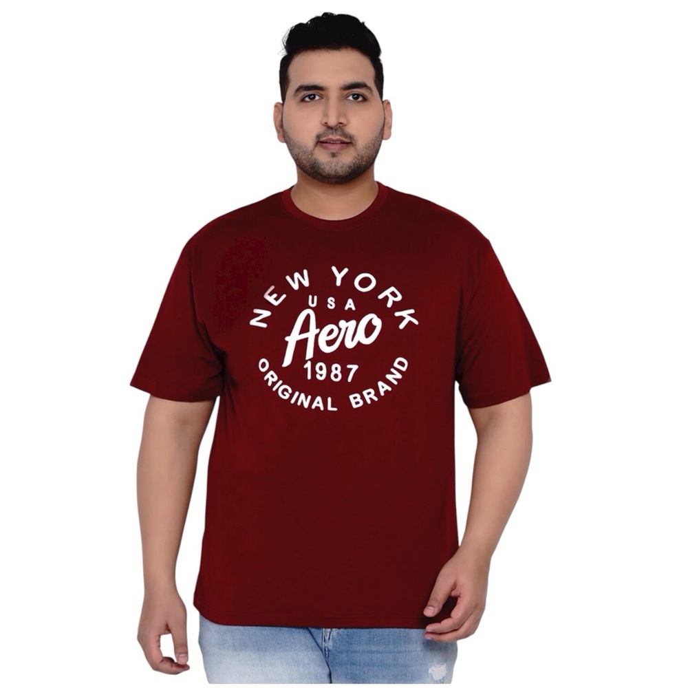 Aeropostale Men's Burgundy Graphic Tee